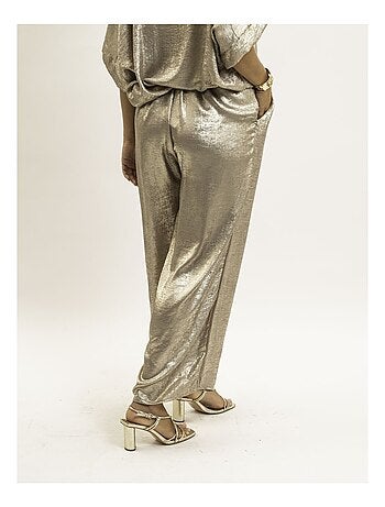 Pantalone fluido metallizzato EDWINA