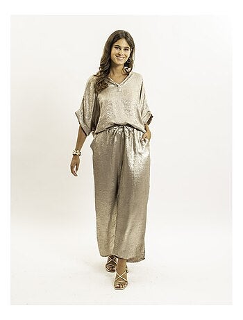 Pantalone fluido metallizzato EDWINA