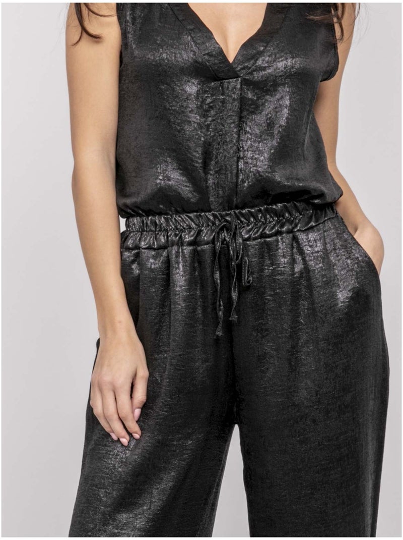 Pantalone fluido metallizzato EDWINA Nero - Kiabi