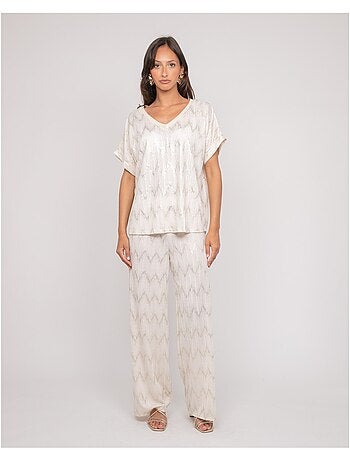 Pantalone fluido texturizzato EMANTINE