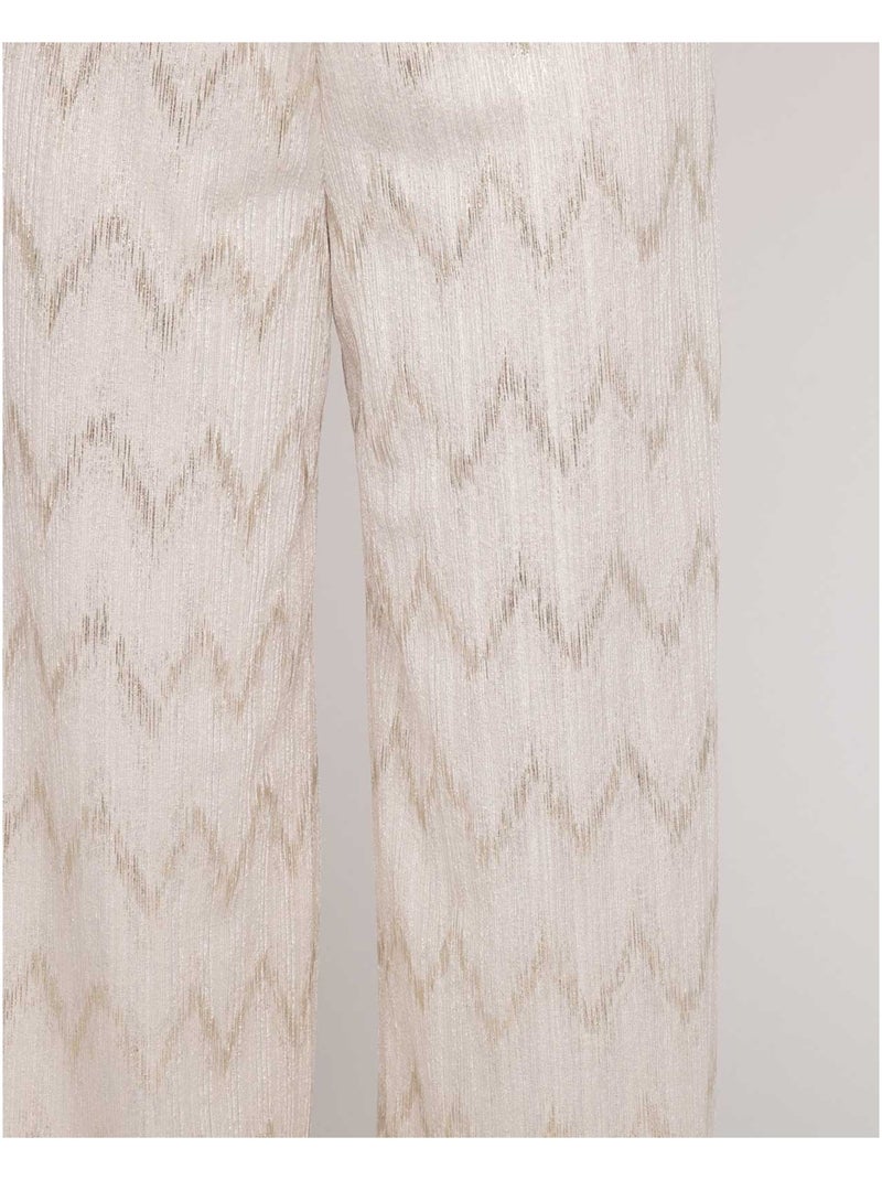 Pantalone fluido texturizzato EMANTINE Bianco - Kiabi