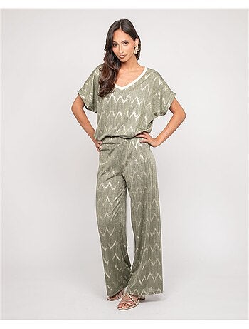 Pantalone fluido texturizzato EMANTINE
