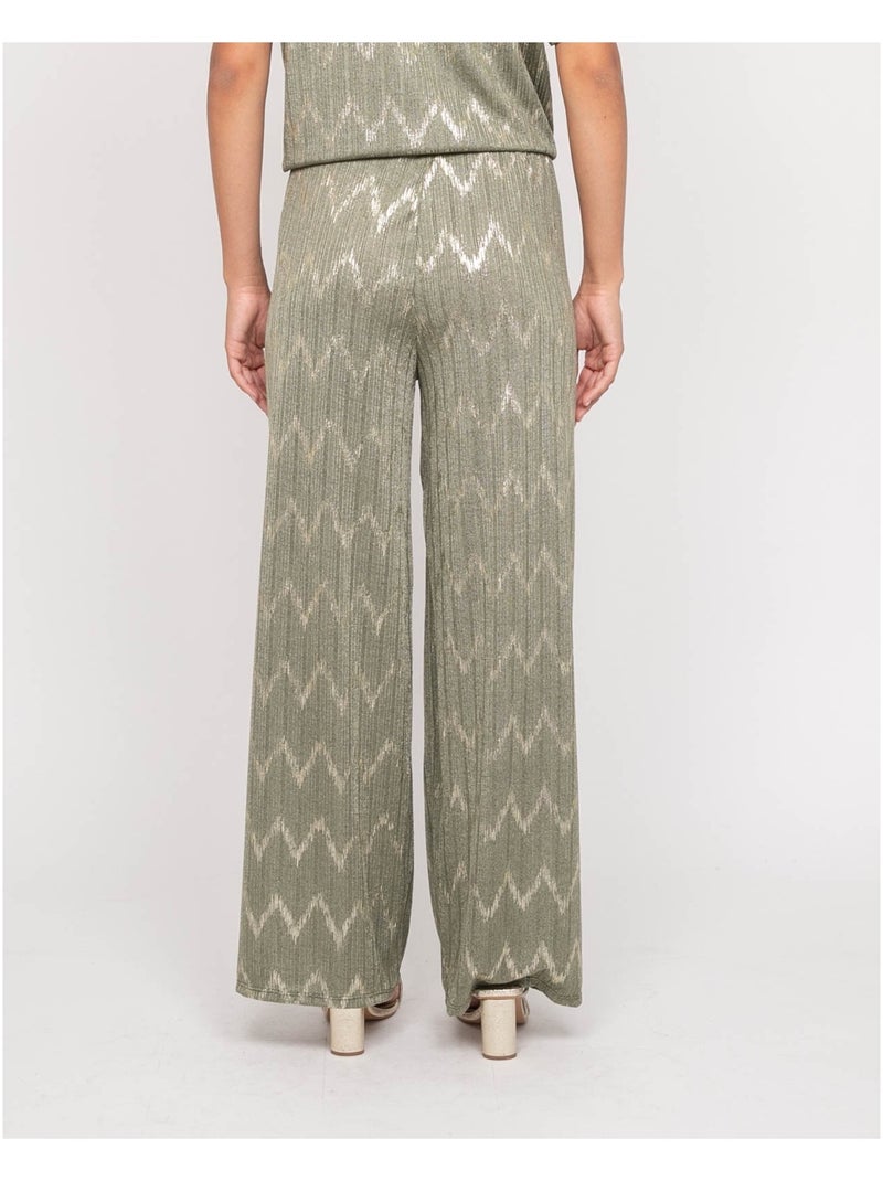 Pantalone fluido texturizzato EMANTINE Cachi - Kiabi