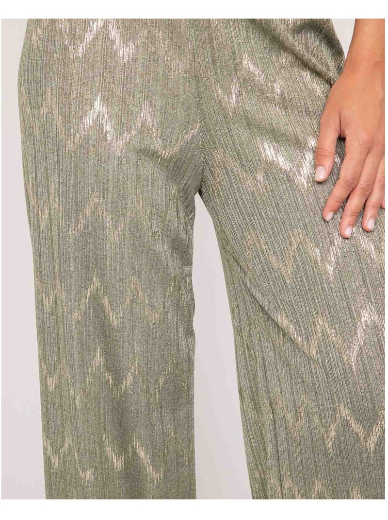 Pantalone fluido texturizzato EMANTINE Cachi - Kiabi