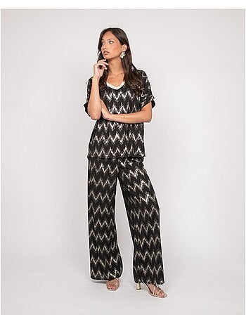 Pantalone fluido texturizzato EMANTINE