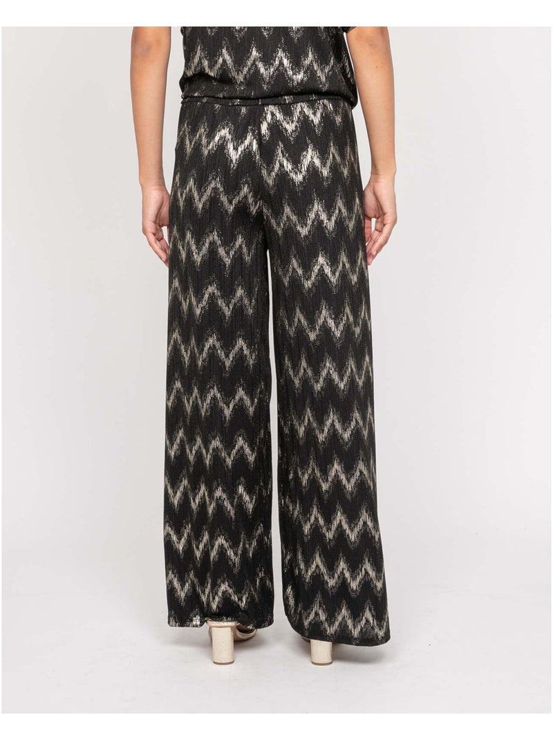 Pantalone fluido texturizzato EMANTINE Nero - Kiabi