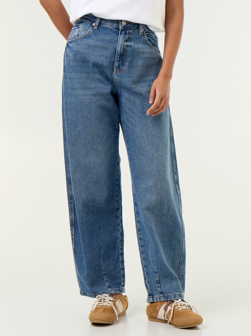 Pantalone in denim a forma barrel ampia Blu - Kiabi