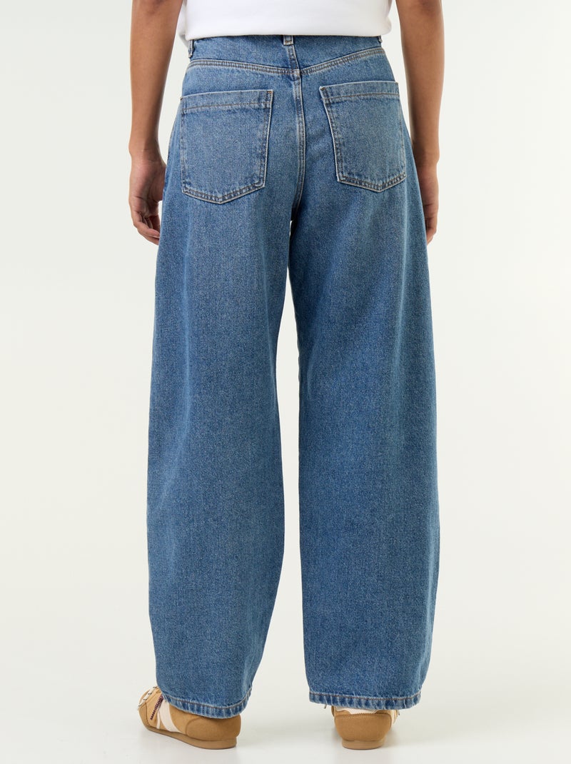 Pantalone in denim a forma barrel ampia Blu - Kiabi