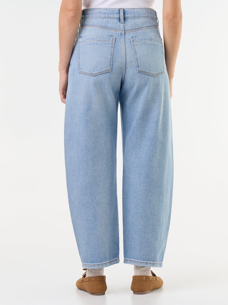Pantalone in denim a forma barrel ampia Blu - Kiabi