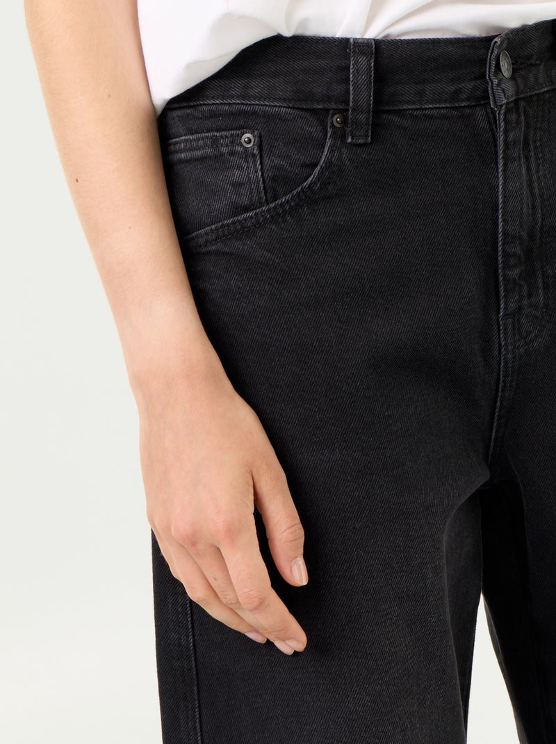 Pantalone in denim a forma barrel ampia Nero - Kiabi