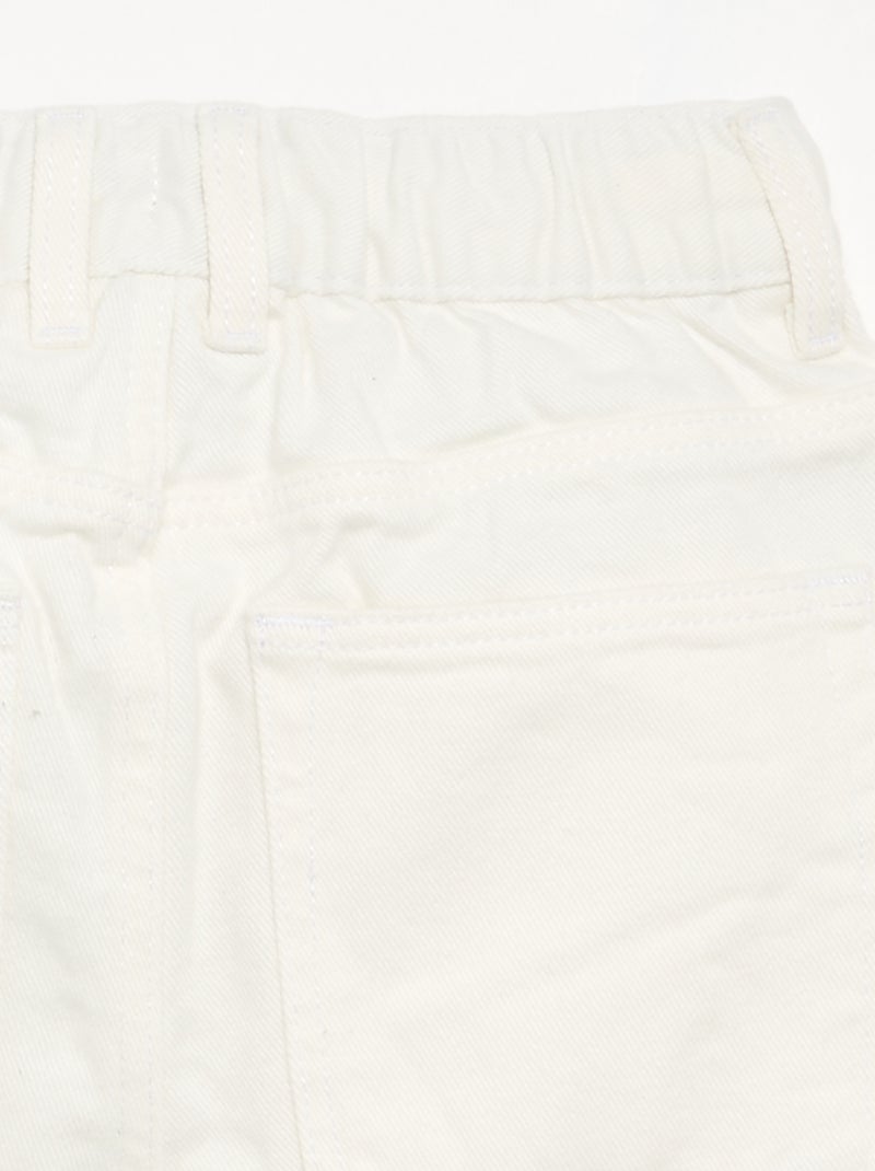 Pantalone in denim a gamba larga Bianco - Kiabi