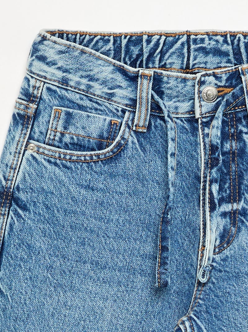 Pantalone in denim a gamba larga Blu - Kiabi