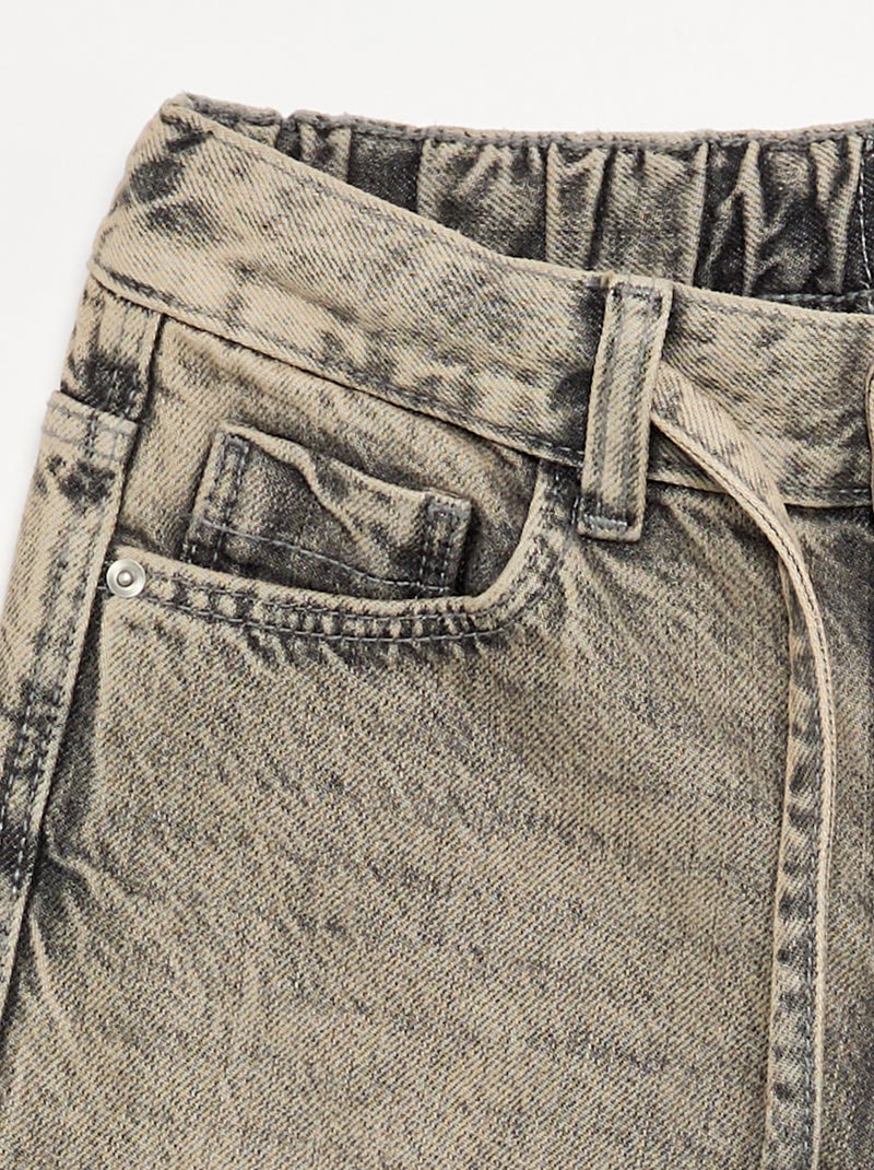 Pantalone in denim a gamba larga Grigio - Kiabi