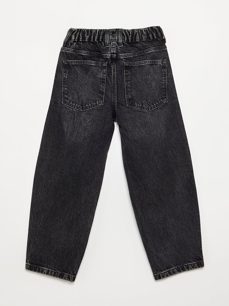 Pantalone in denim a gamba larga Nero - Kiabi