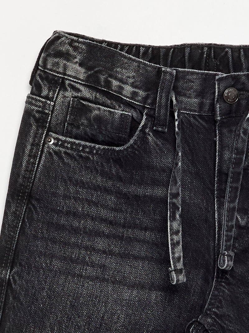 Pantalone in denim a gamba larga Nero - Kiabi