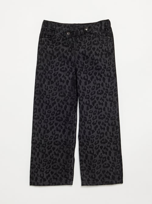 Pantalone in denim con abbottonatura asimmetrica - Kiabi