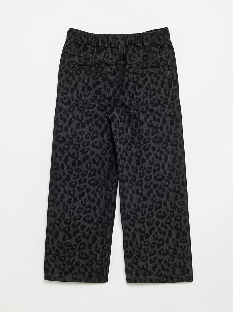 Pantalone in denim con abbottonatura asimmetrica Marrone - Kiabi