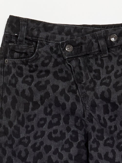 Pantalone in denim con abbottonatura asimmetrica - Kiabi