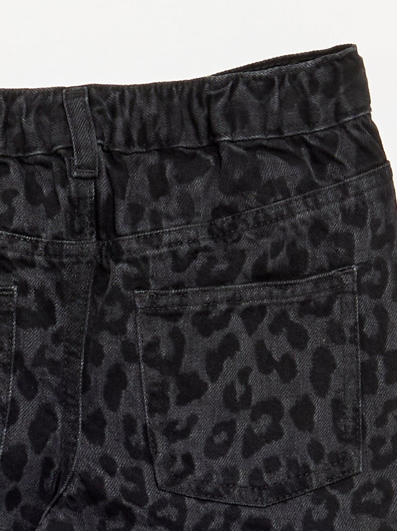 Pantalone in denim con abbottonatura asimmetrica Marrone - Kiabi