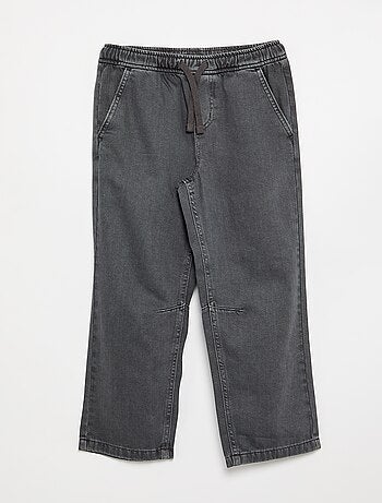 Pantalone in denim con vita elasticizzata - vestibilità comoda