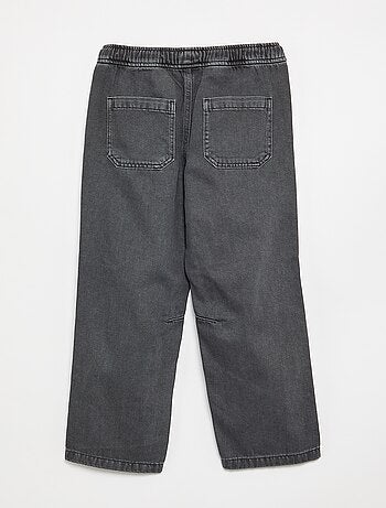 Pantalone in denim con vita elasticizzata - vestibilità comoda
