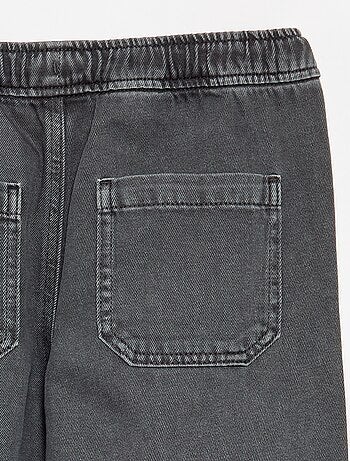 Pantalone in denim con vita elasticizzata - vestibilità comoda