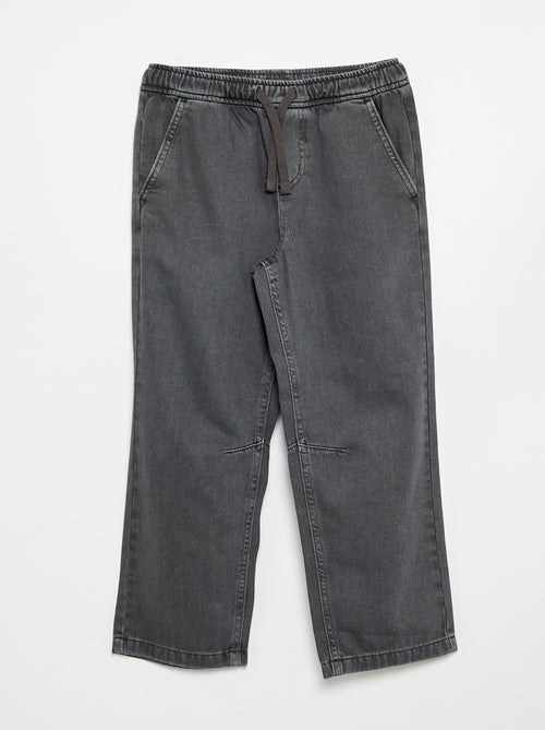 Pantalone in denim con vita elasticizzata - vestibilità comoda - Kiabi Pantalone in denim con vita elasticizzata - vestibilità comoda - Kiabi