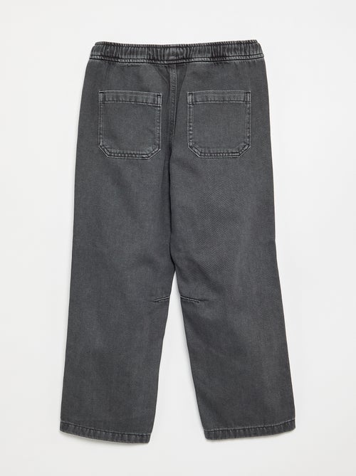 Pantalone in denim con vita elasticizzata - vestibilità comoda - Kiabi Pantalone in denim con vita elasticizzata - vestibilità comoda - Kiabi