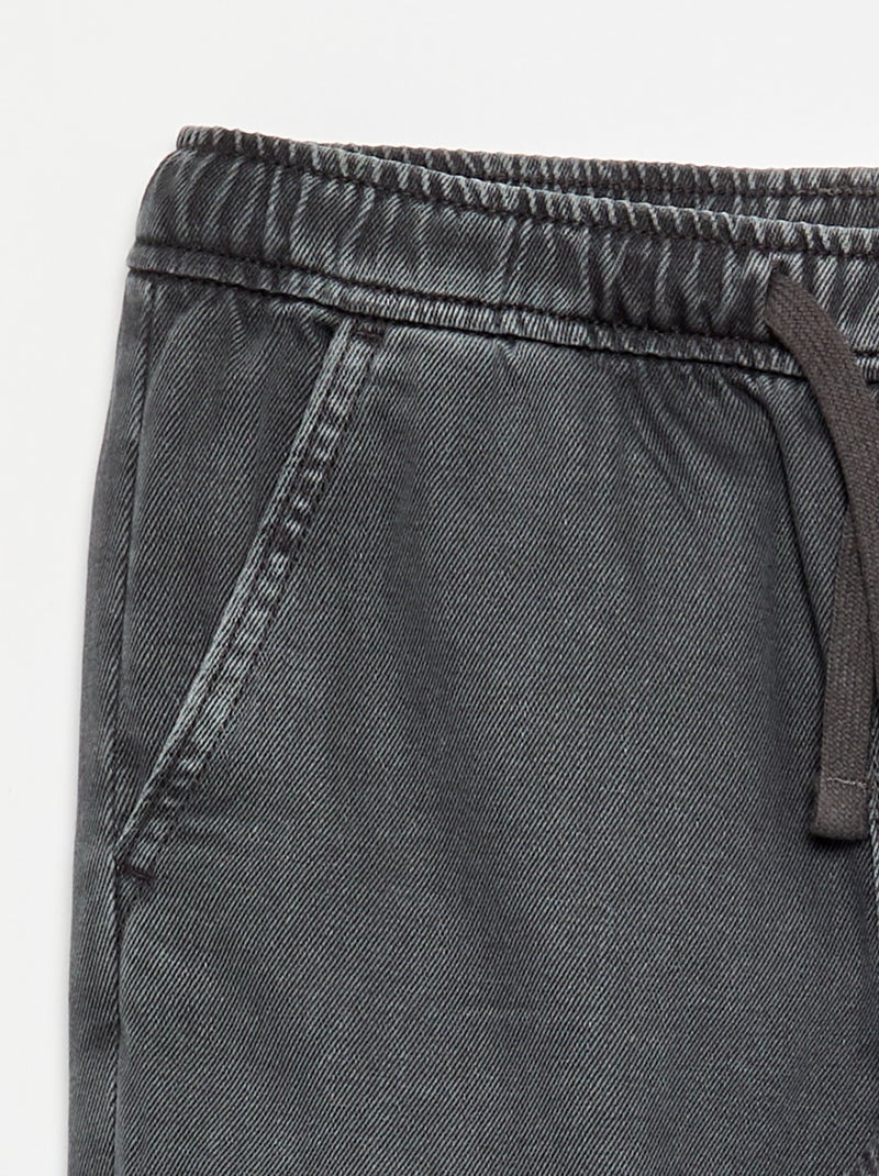 Pantalone in denim con vita elasticizzata Grigio - Kiabi