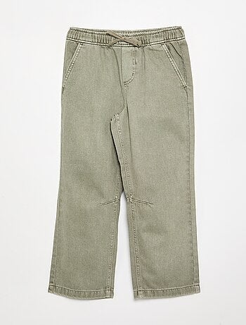 Pantalone in denim con vita elasticizzata