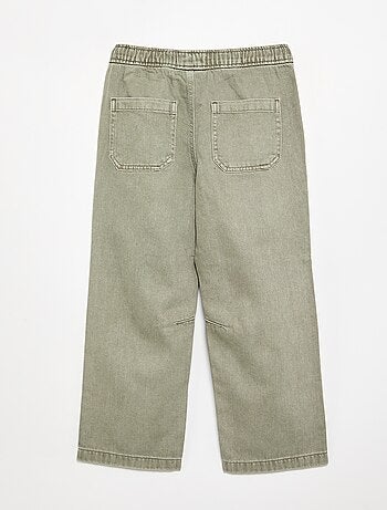 Pantalone in denim con vita elasticizzata