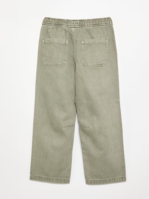 Pantalone in denim con vita elasticizzata - Kiabi Pantalone in denim con vita elasticizzata - Kiabi