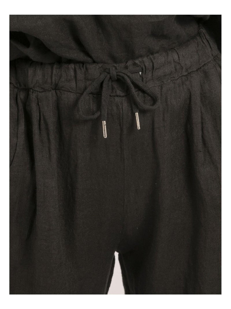 Pantalone in lino ernest Nero - Kiabi