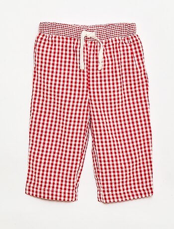 Pantalone in maglia a costine con vita elasticizzata