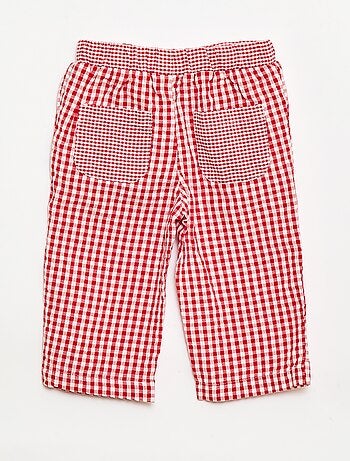 Pantalone in maglia a costine con vita elasticizzata