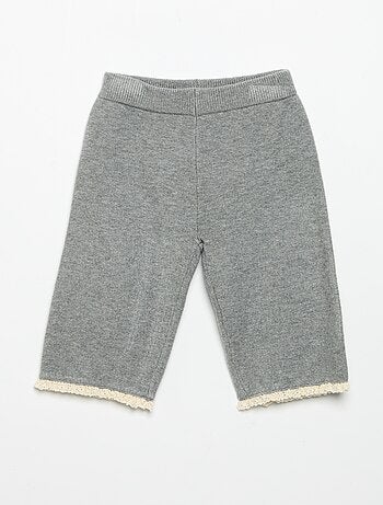 Pantalone in maglia a tinta unita