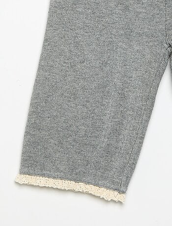 Pantalone in maglia a tinta unita