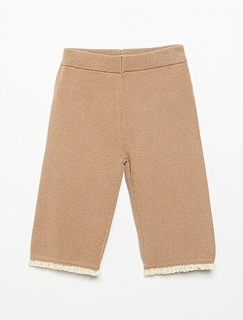 Pantalone in maglia a tinta unita