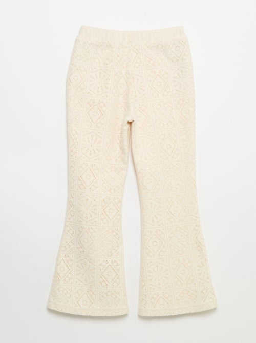 Pantalone in maglia effetto uncinetto a zampa - Kiabi