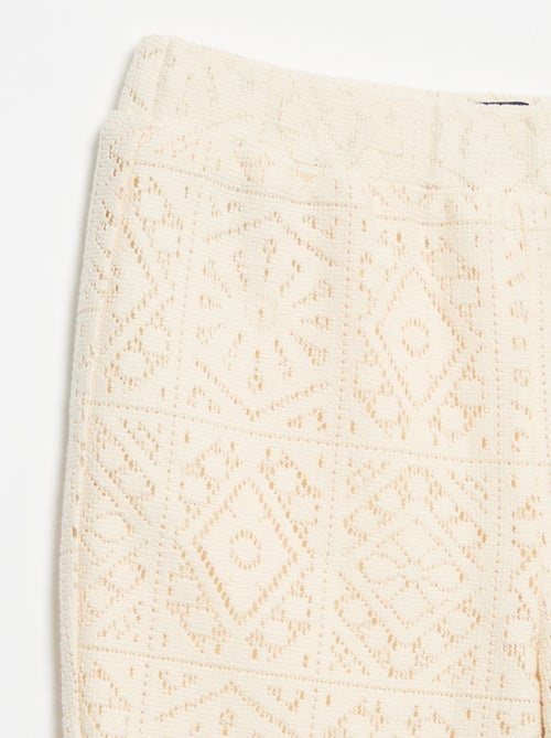 Pantalone in maglia effetto uncinetto a zampa - Kiabi