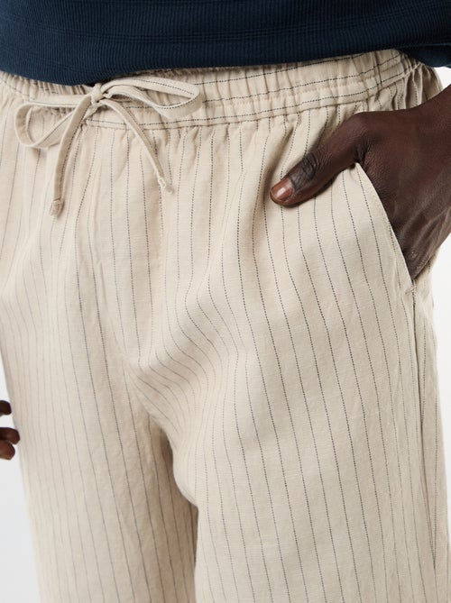 Pantalone in misto lino - Kiabi