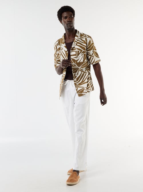 Pantalone in misto lino - Kiabi