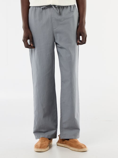 Pantalone in misto lino - Kiabi