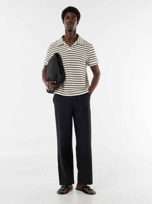 Pantalone in misto lino - Kiabi