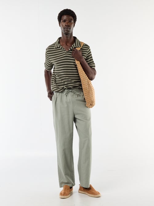 Pantalone in misto lino - Kiabi