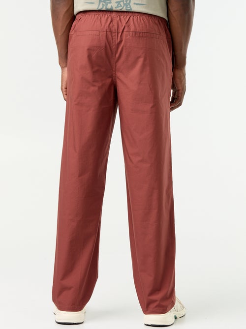 Pantalone in popeline con vita elasticizzata - Kiabi Pantalone in popeline con vita elasticizzata - Kiabi