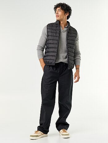 Pantalone in popeline con vita elasticizzata