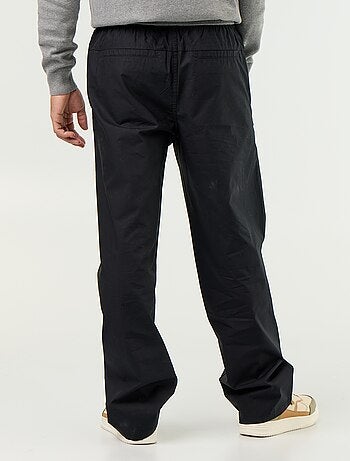 Pantalone in popeline con vita elasticizzata