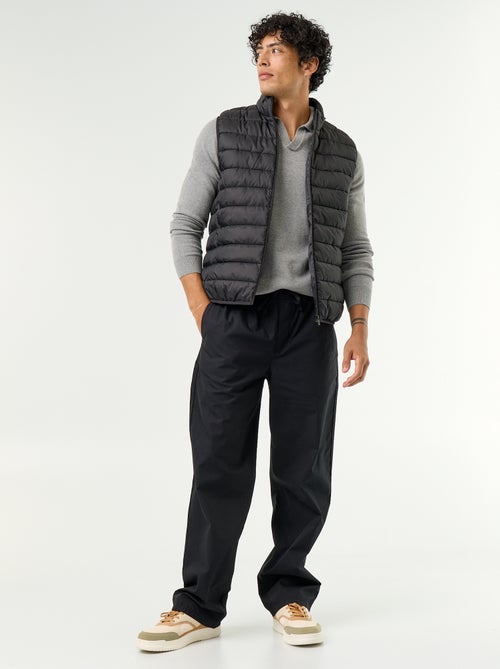 Pantalone in popeline con vita elasticizzata - Kiabi
