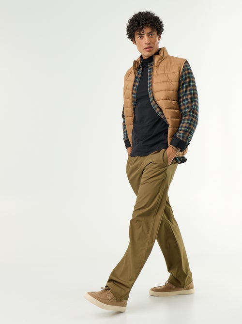 Pantalone in popeline con vita elasticizzata - Kiabi